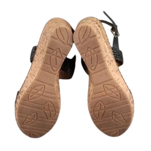 Born Concept Shoes Womens 11 Sandal Fashion Wedge Woven Straps Black Comfort boc - Picture 11 of 13
